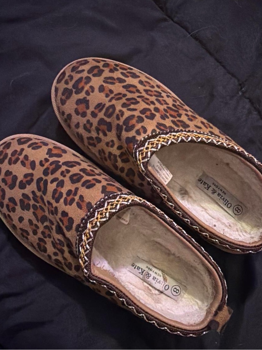 Leopard Print Slip-On Women’s Shoes - Brown